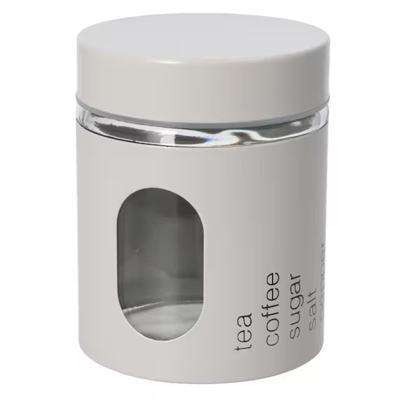 IRON LID GLASS CANISTER 600ML MO ST01