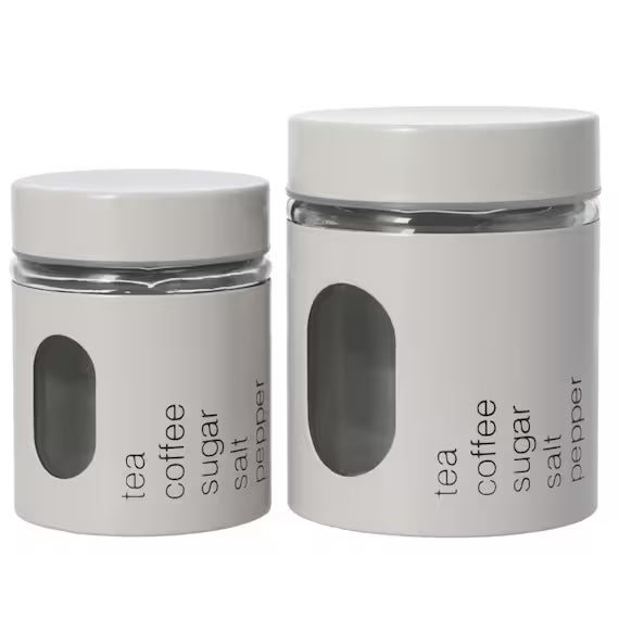 IRON LID GLASS CANISTER 600ML MO ST01