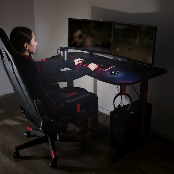 GAMING DESK GM001 118 BK/RE