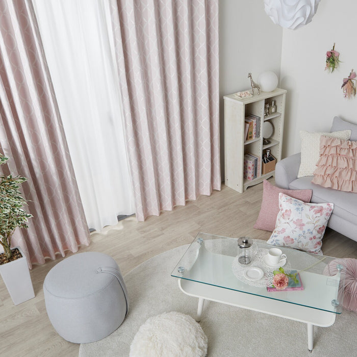 LINED BLACKOUT CURTAINS (PATTERN 2,  ROSE 150X178X2)