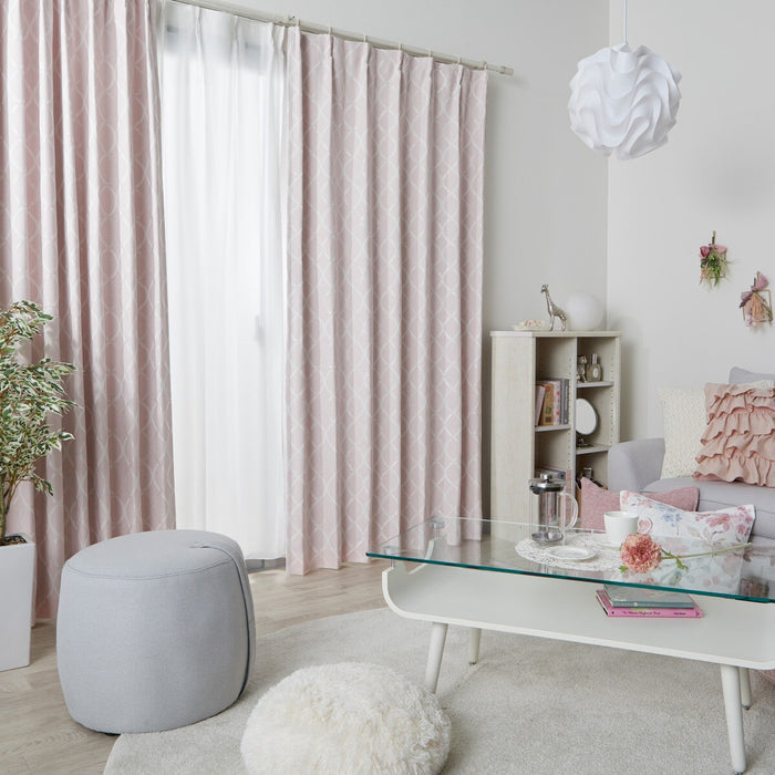 LINED BLACKOUT CURTAINS (PATTERN 2,  ROSE 150X178X2)