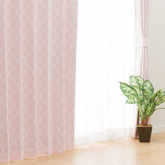 LINED BLACKOUT CURTAINS (PATTERN 2,  ROSE 150X200X2)