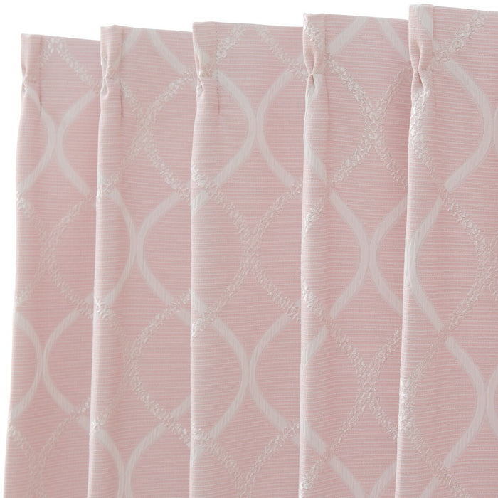 LINED BLACKOUT CURTAINS (PATTERN 2,  ROSE 150X178X2)