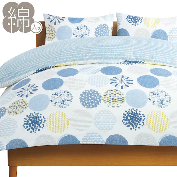 QUILT COVER CIRCLE2 BL S