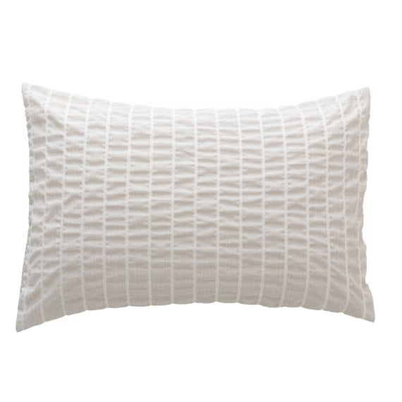 PILLOW COVER SEERSUCKER GY 24SS11
