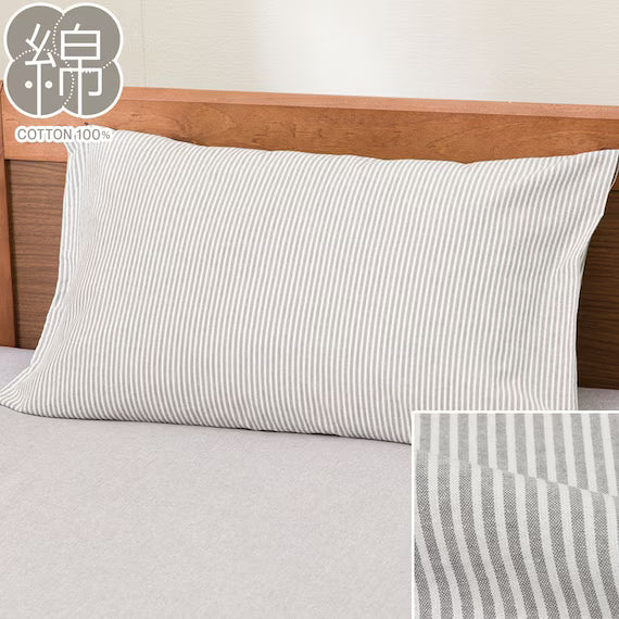 PILLOWER COVER COTTON WASH DGY ST SZ35