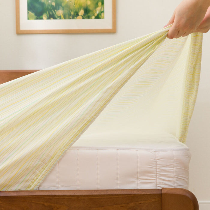 FITTED SHEET 38 PT44 LEAVES PATTERN GR S