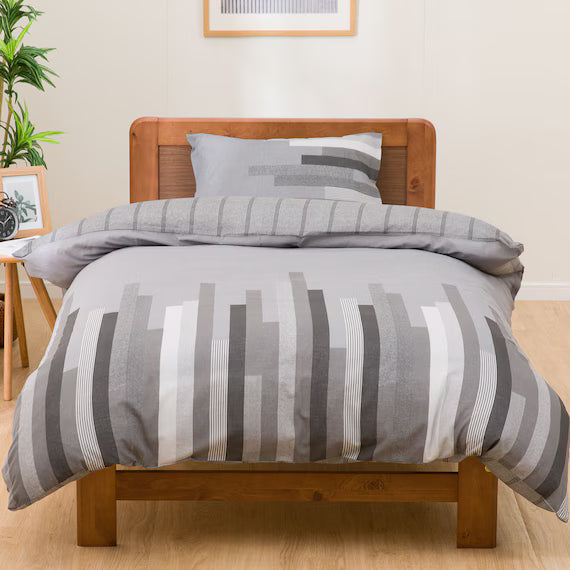 COMFORTER COVER PT53 GEOMETRIC PATTERN DGY S