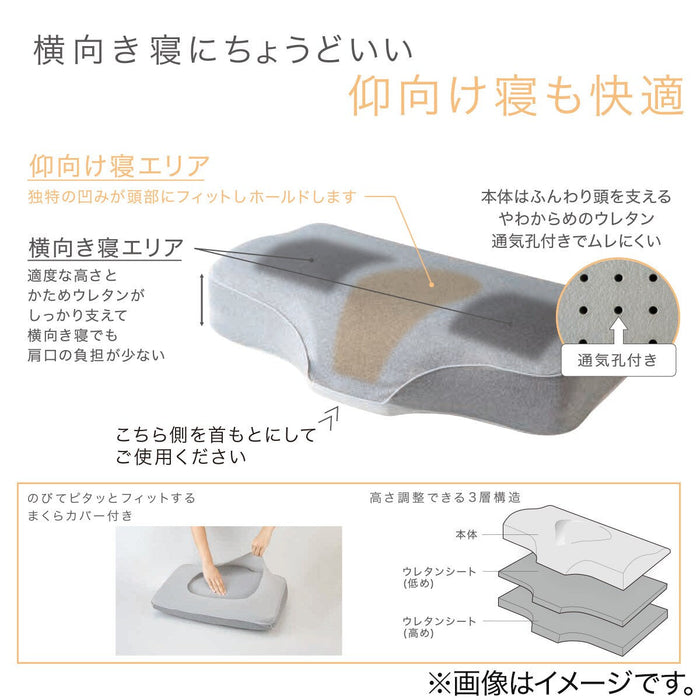 LATERALLY LAID SLEEP EASILY BED PILLOW NATURAL FIT PREMIUM