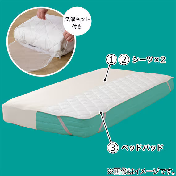 POLYESTER MATTRESS PAD 3PSET Q B2204