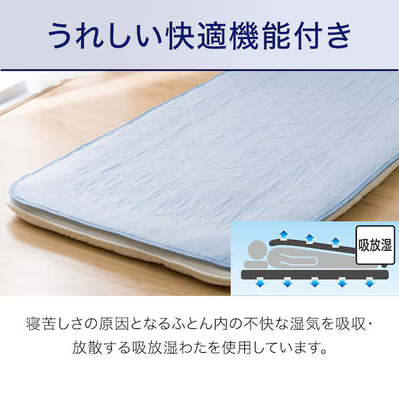 RUBBERLESS MATTRESS PAD N COOL SP Q GY S2402