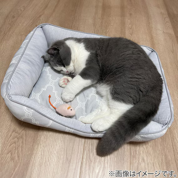 PET BED N-COOL WSP L-SQUARE GY S244