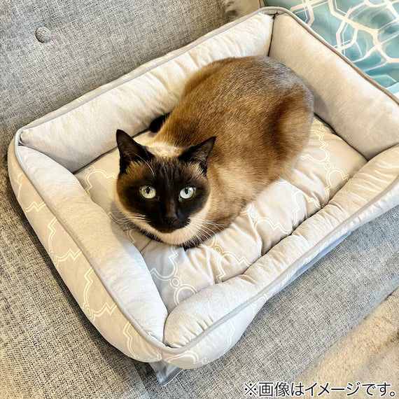 PET BED N-COOL WSP L-SQUARE GY S244