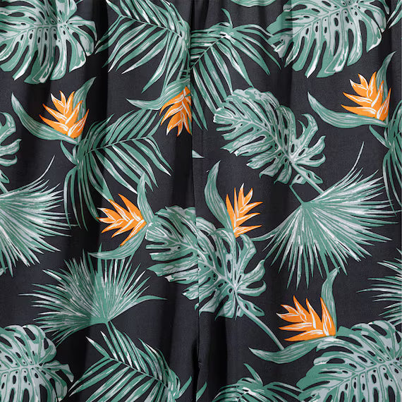 MEN SUPER COOL ROOMWEAR SET BOTANICAL BK M
