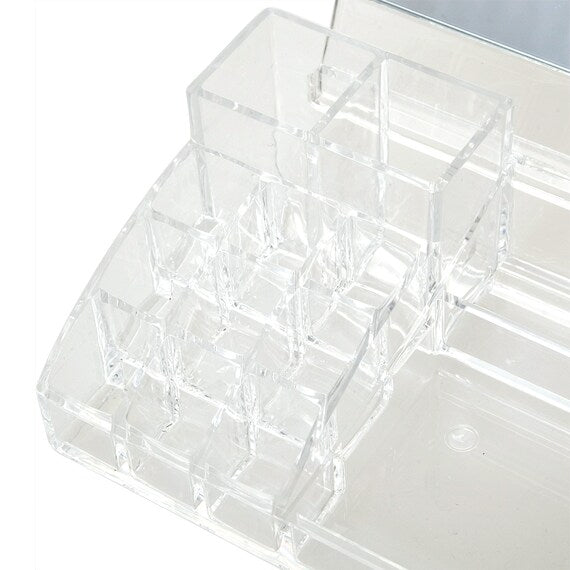 ACRYLIC COSMETIC CASE W / MIRROR LUCENT L W21.4XD18.5XH17