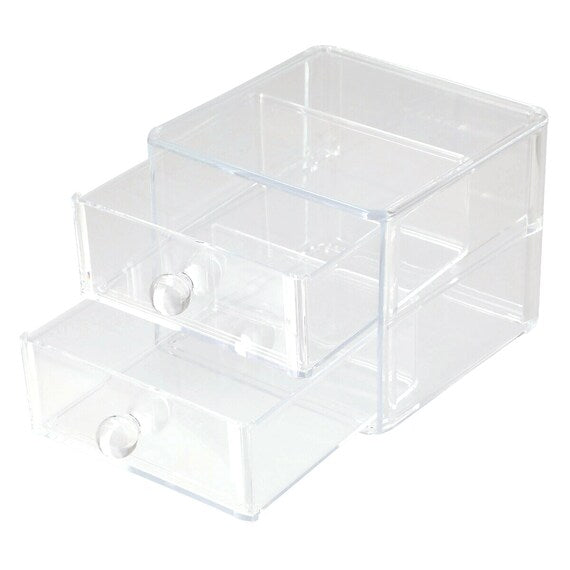 ACRYLIC COSMETIC CASE W / DRAWER LUCENT S W18XD20XH15