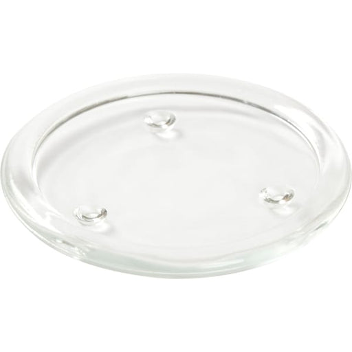 Glass Candle Holder Round Plate