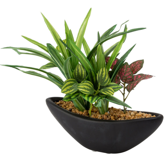 18CM ASST LEAF W/62LVS (W/CERAMIC POT) F235-S557/8399NT