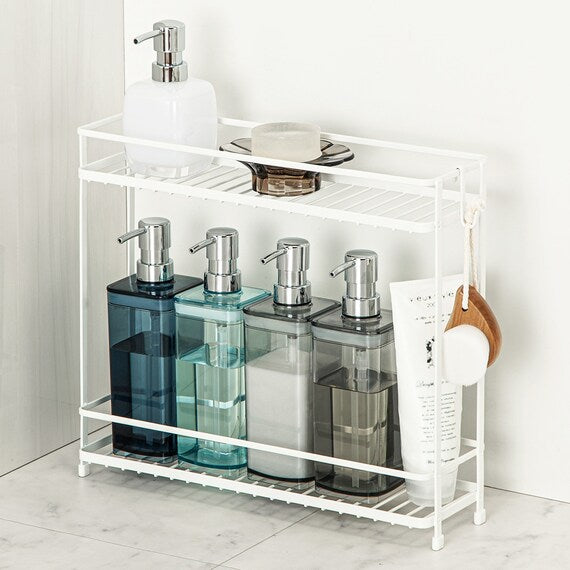 WIRE BATH RACK 2-TIER PIATTO-2 W38.5XD11XH34