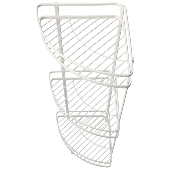 WIRE BATH RACK 3-TIER CORNER PIATTO-2 W27.7XD20XH61