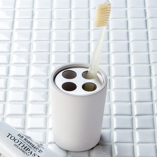 Porous Ceramic Tooth Brush Stand Round WH
