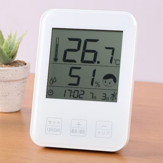 TABLE / WALL TEMP & HUMIDITY THERMOMETER CLOCK NT681