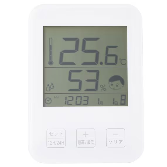 TABLE / WALL TEMP & HUMIDITY THERMOMETER CLOCK NT681