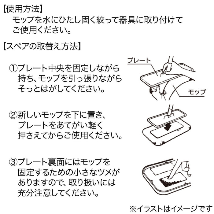 MICROFIBER WET MOP N-300 SPARE GY CD01