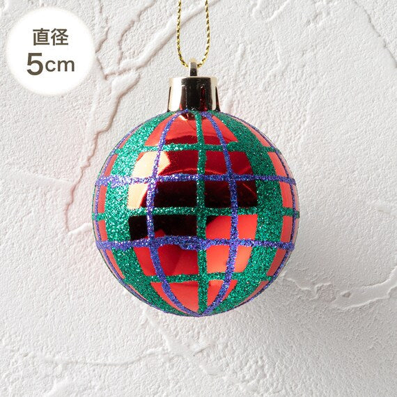 CHRISTMAS ORNAMENTS 30P RED & GREEN MIX N2ST