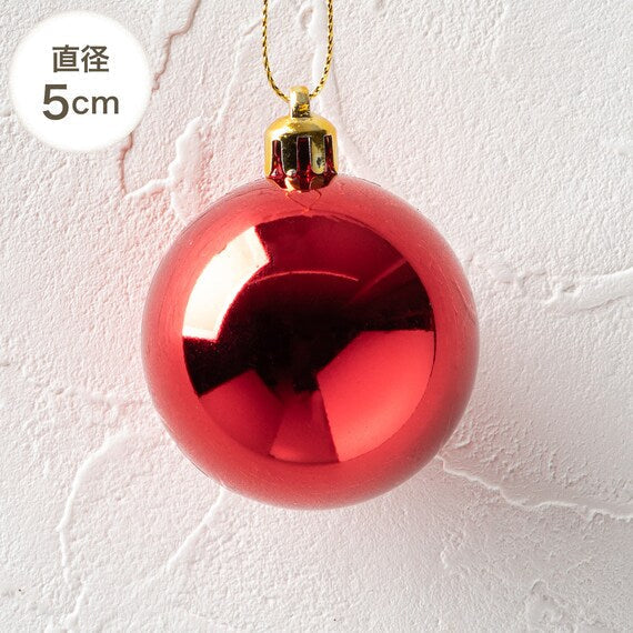 CHRISTMAS ORNAMENTS 30P RED & GREEN MIX N2ST