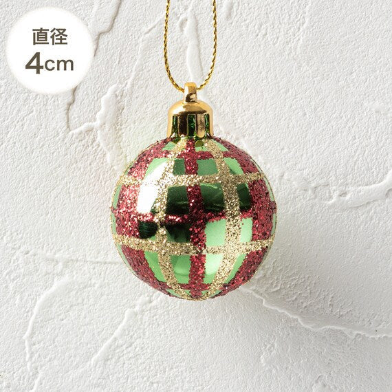 CHRISTMAS ORNAMENTS 30P RED & GREEN MIX N2ST