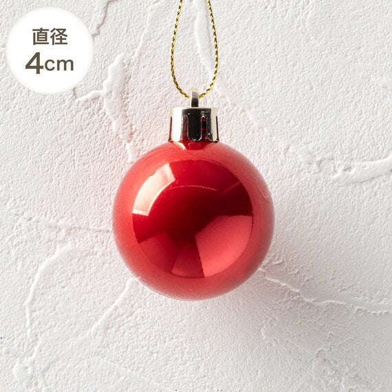 CHRISTMAS ORNAMENTS 30P RED & GREEN MIX N2ST