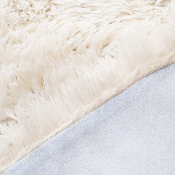 CHRISTMAS TREE SKIRT FAKE FUR WHITE M-SIZE NHN