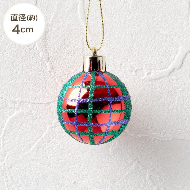 CHRISTMAS S/12 4CM BALL GREEN NTR21034 N2KR