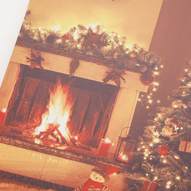 CHRISTMAS LED POSTER FIREPLACE / TREE N3ZF