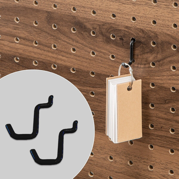 PUNCHING WIRE HOOK 1-HOLE BK 2-PCS