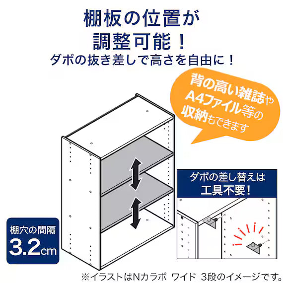STACKING COLOUR BOX NCOLOBO WIDE 3TIER LBR