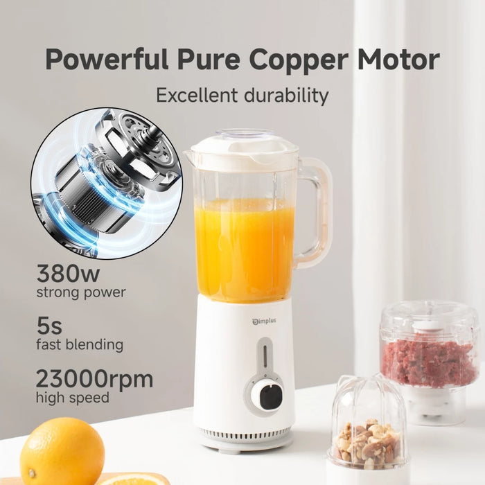3 IN 1 FOOD PROCESSOR 005 380W 1.25L WHITE EU