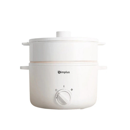 ELECTRIC COOKING POT 010 DOUBLE HANDLE WITH STEAMER 3L WHITE EU