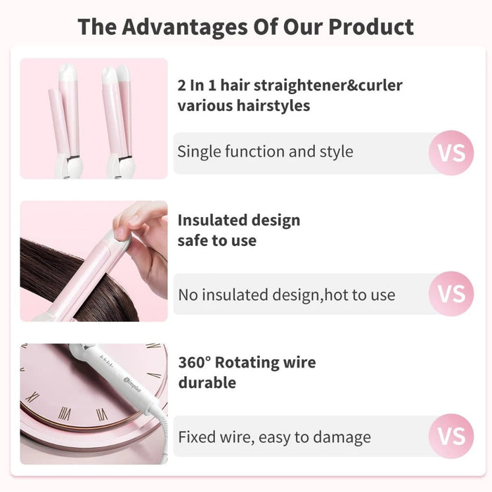 2-IN-1 STRAIGHTENING AND CURLING