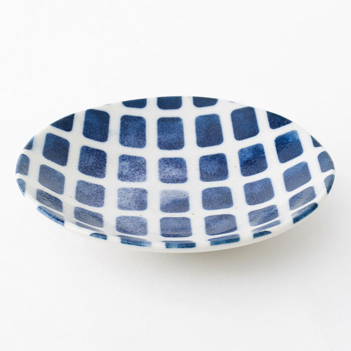 ULTRA LIGHTWEIGHT ROUND PLATE CAL: ECLAT 12CM (BLUE CHECKERED)