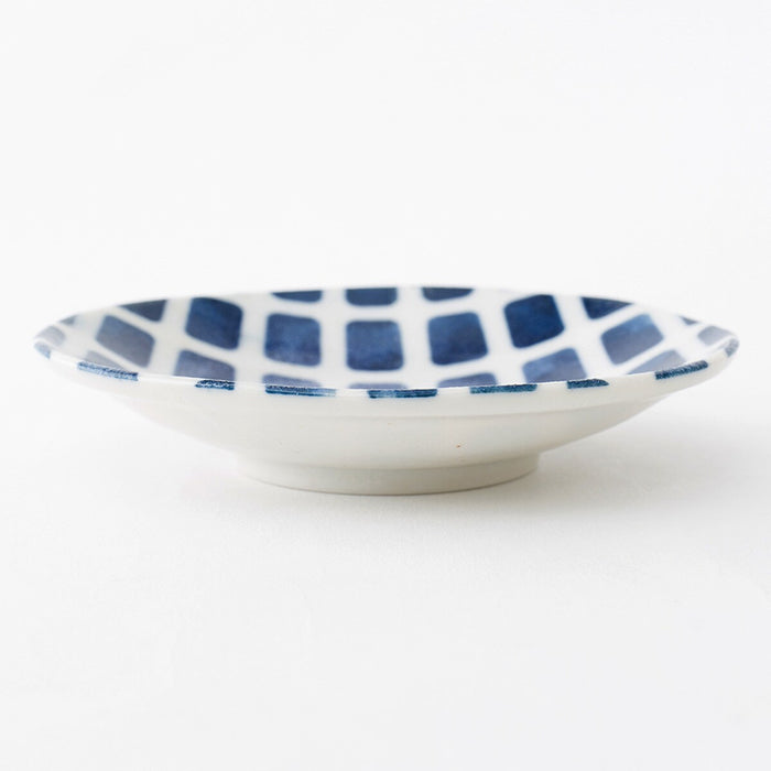 ULTRA LIGHTWEIGHT ROUND PLATE CAL: ECLAT 12CM (BLUE CHECKERED)