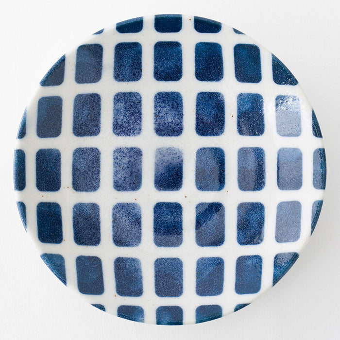 ULTRA LIGHTWEIGHT ROUND PLATE CAL: ECLAT 12CM (BLUE CHECKERED)