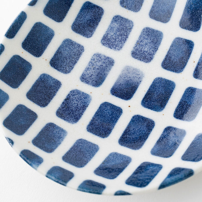 ULTRA LIGHTWEIGHT ROUND PLATE CAL: ECLAT 12CM (BLUE CHECKERED)