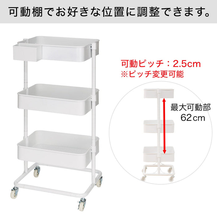 STEEL WAGON TROLLEY 3 BK