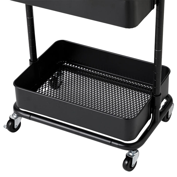 STEEL WAGON TROLLEY 3 BK