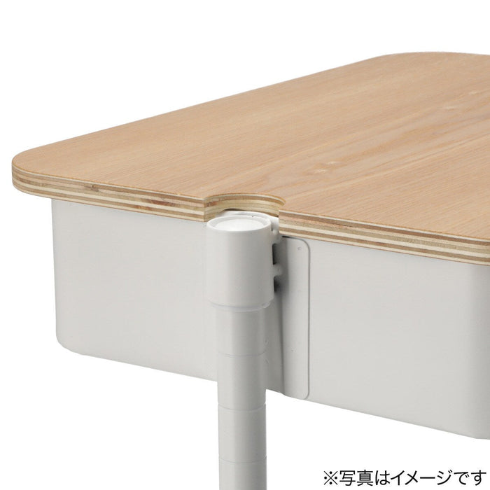 NON-SLIP WOOD TRAY FOR STEEL WAGON TROLLEY
