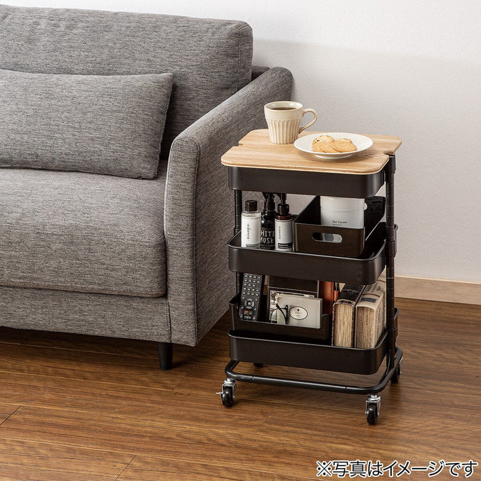 NON-SLIP WOOD TRAY FOR STEEL WAGON TROLLEY S