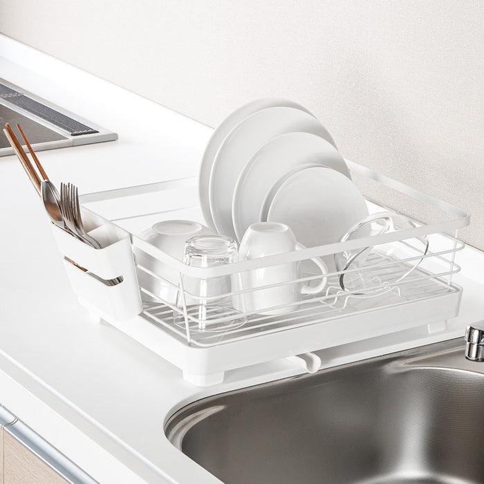 DISH DRAINER DOUBLE COATING 1-TIER WIDE WH - Main Image