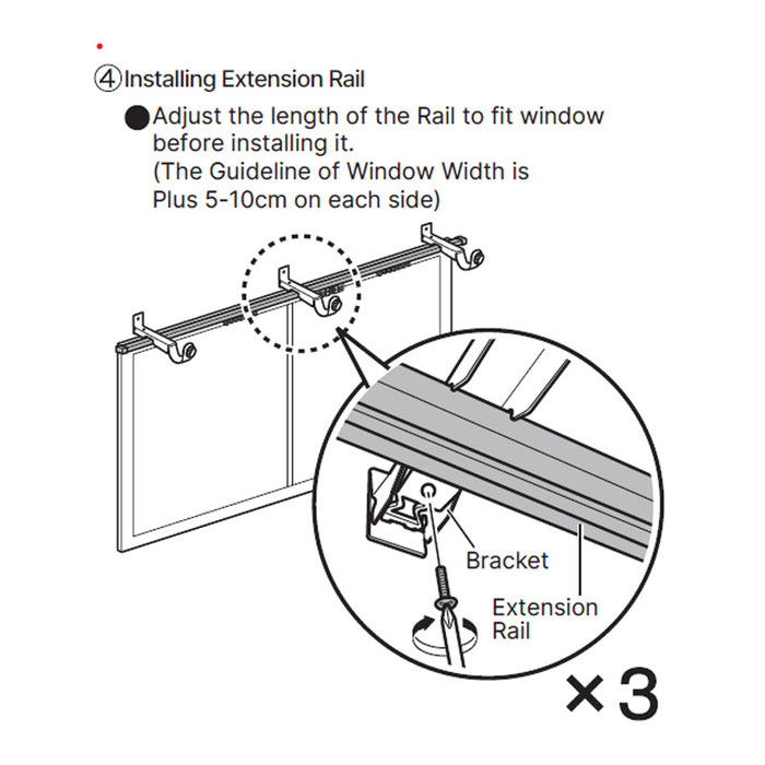 FLEXIBLE CURTAIN POLE FRESCO3 WH 3M/W